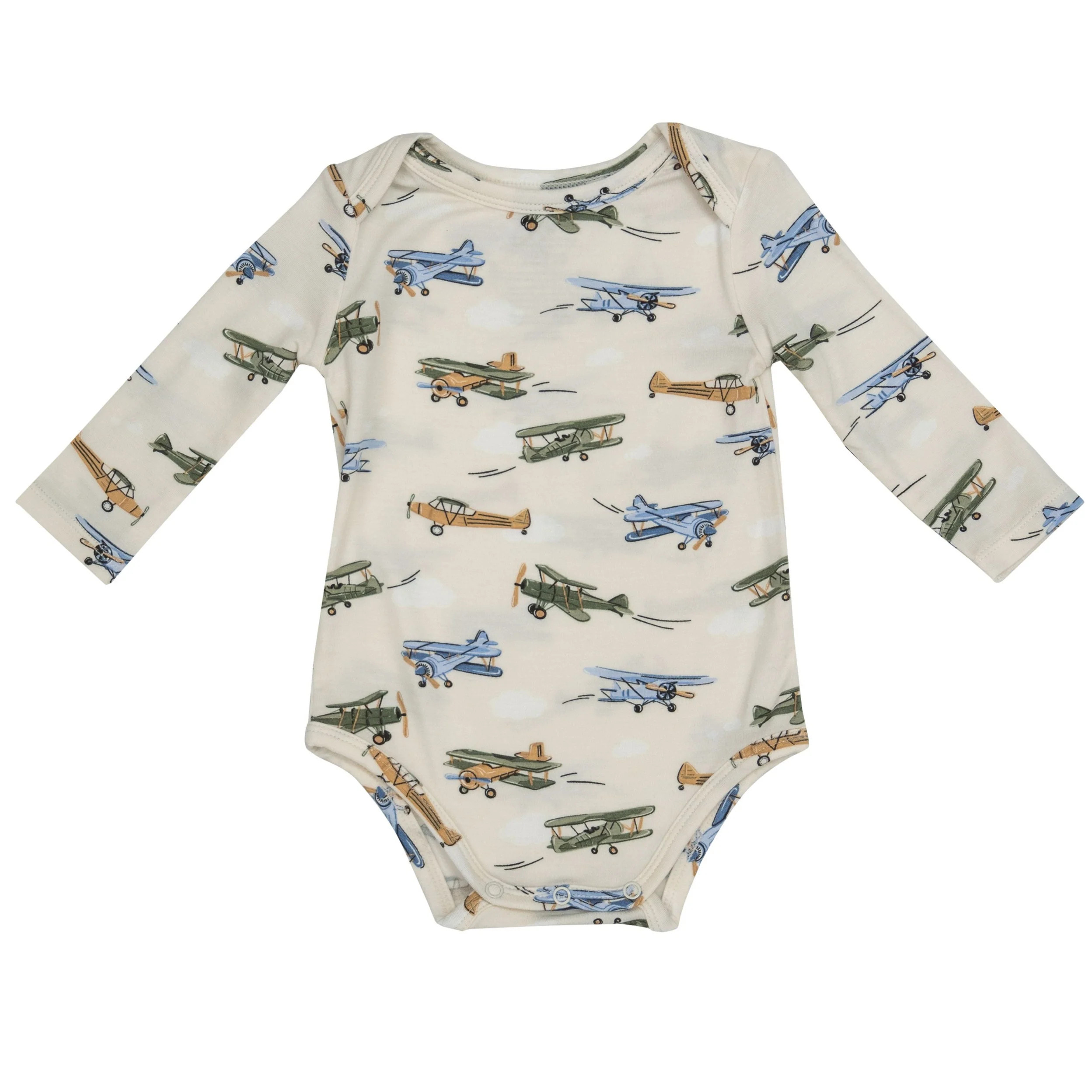 Long Sleeve Bodysuit, Vintage Airplane | SpearmintLOVE
