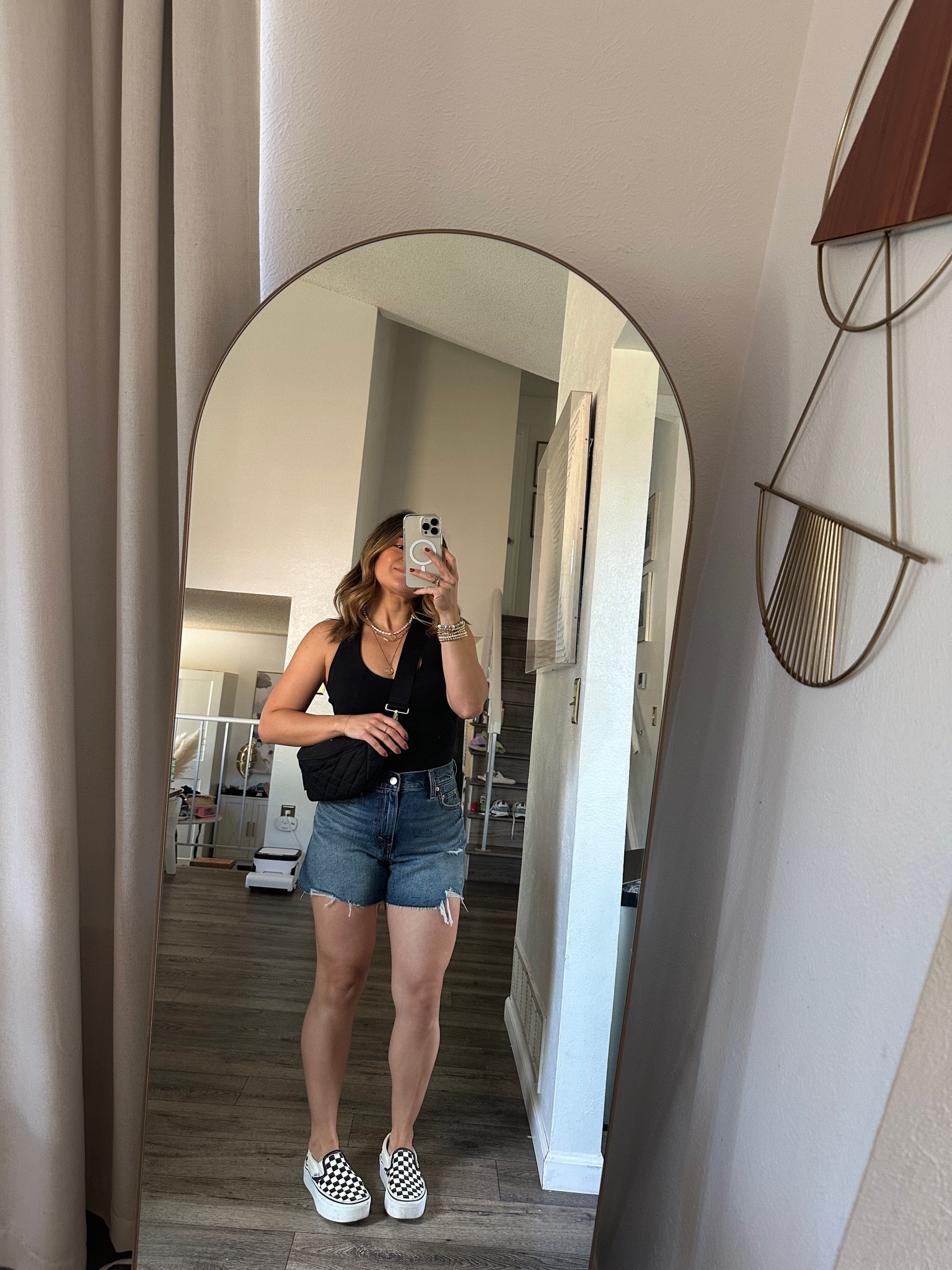 Favorite denim shorts of the moment! They run small, I went up two sizes for a slouchy fit. 
Wearing size 26. 
#sponsored

#LTKootd #LTKSeasonal #LTKTravel