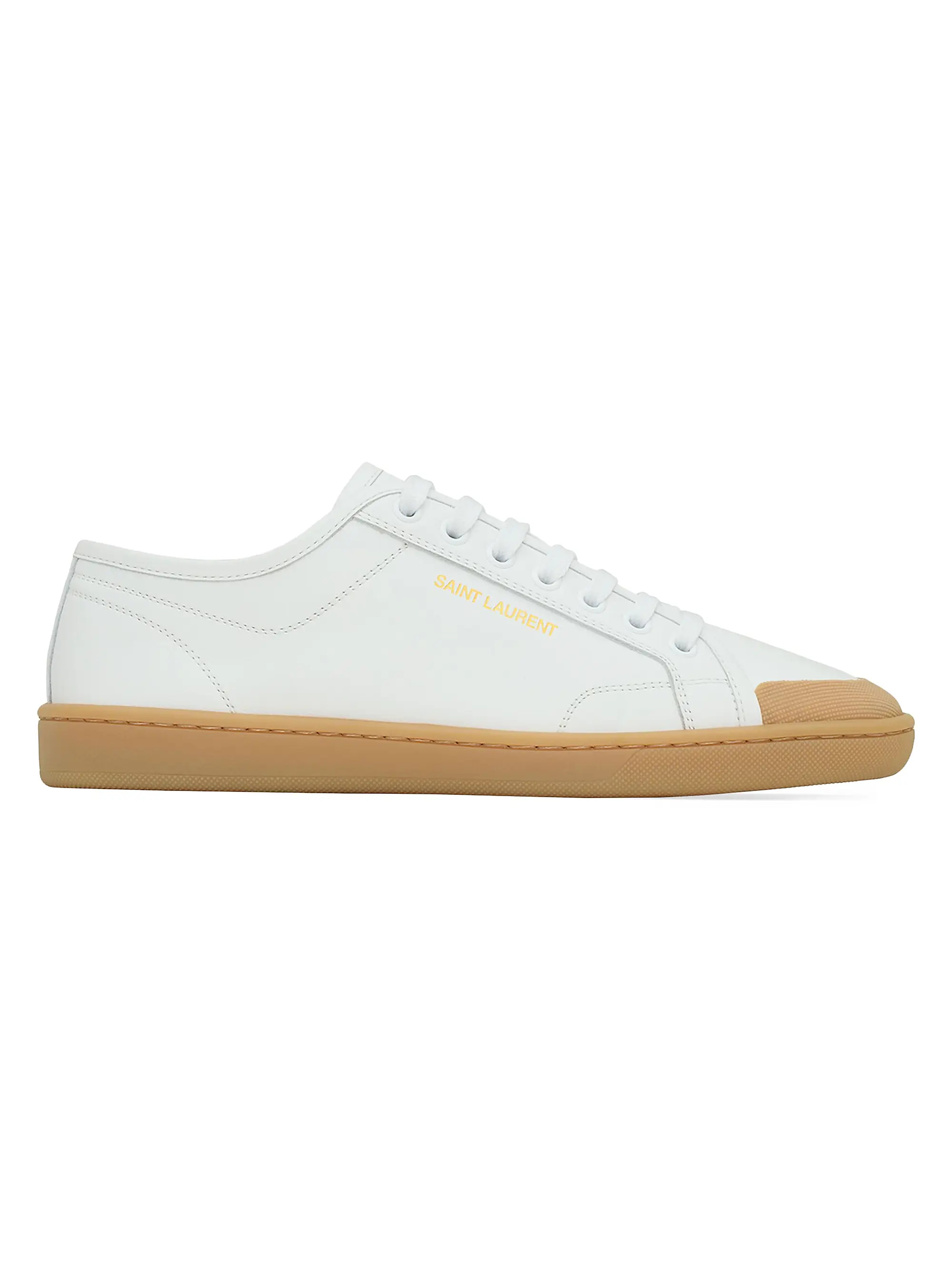 Saint Laurent Gym Sneakers in Smooth Leather | Saks Fifth Avenue | Saks Fifth Avenue