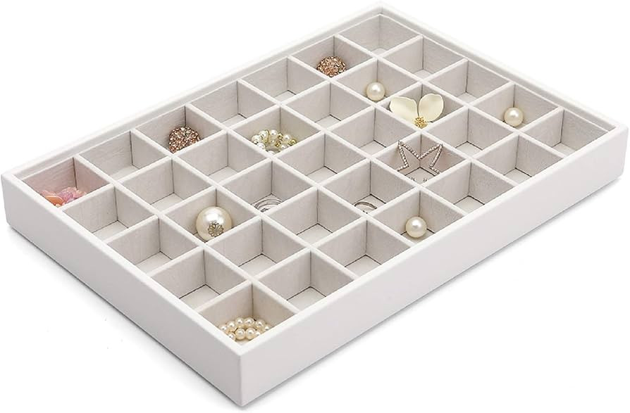 Vlando Miller Jewelry Tray Stackable Showcase Display Drawer Organizer Storage Checkerboard,Multi... | Amazon (US)