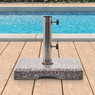 42 lbs. Square Grante Patio Umbrella Base in Gray | The Home Depot