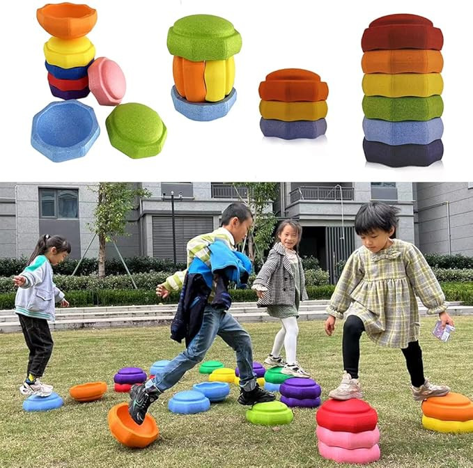 Balance Stepping Stones for Kids and Also a Stacking Blocks Toy, Balance River Stones for Promoti... | Amazon (US)