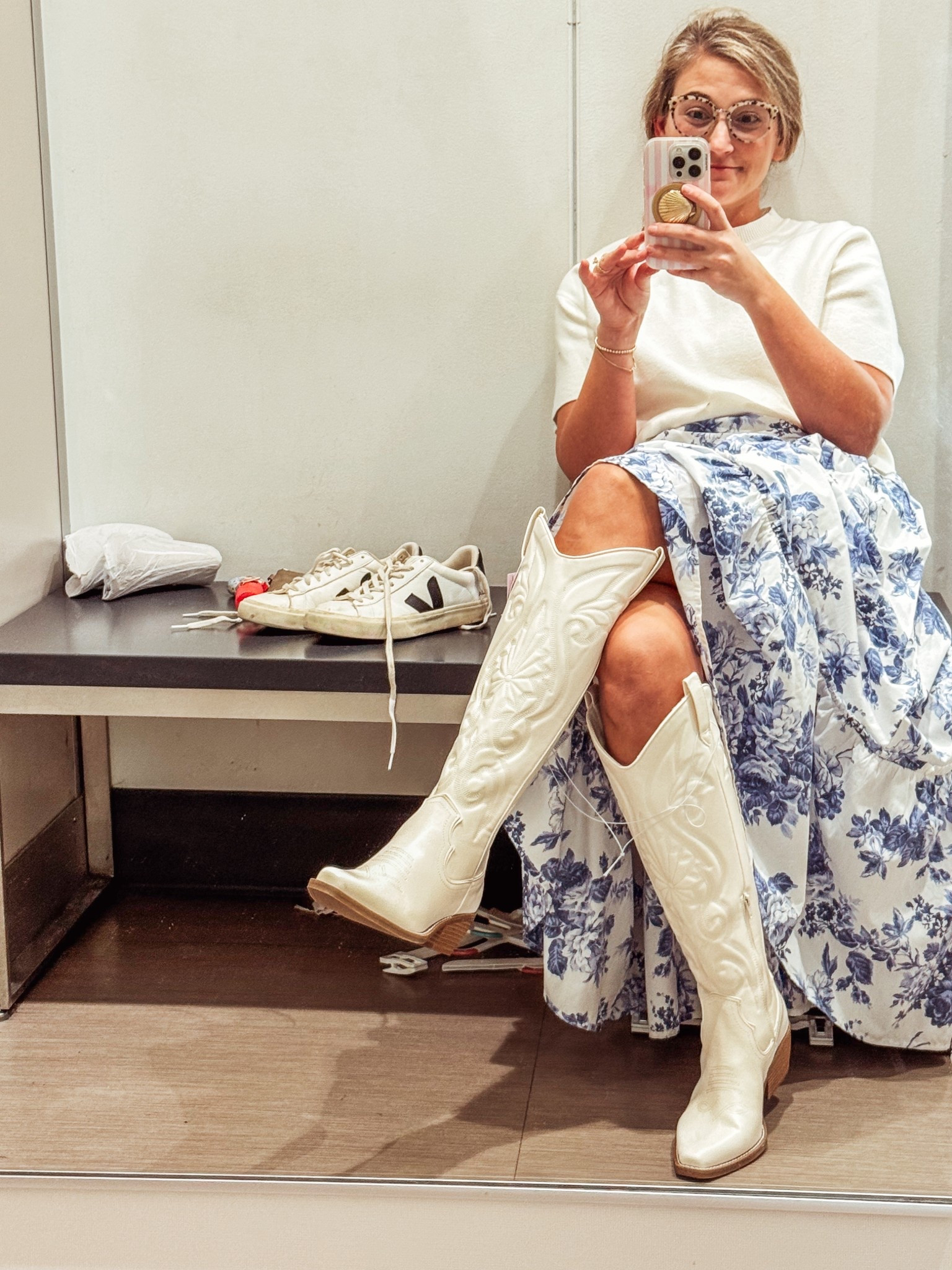 Knee high white boots at target! 

#LTKFindsUnder50 #LTKShoeCrush