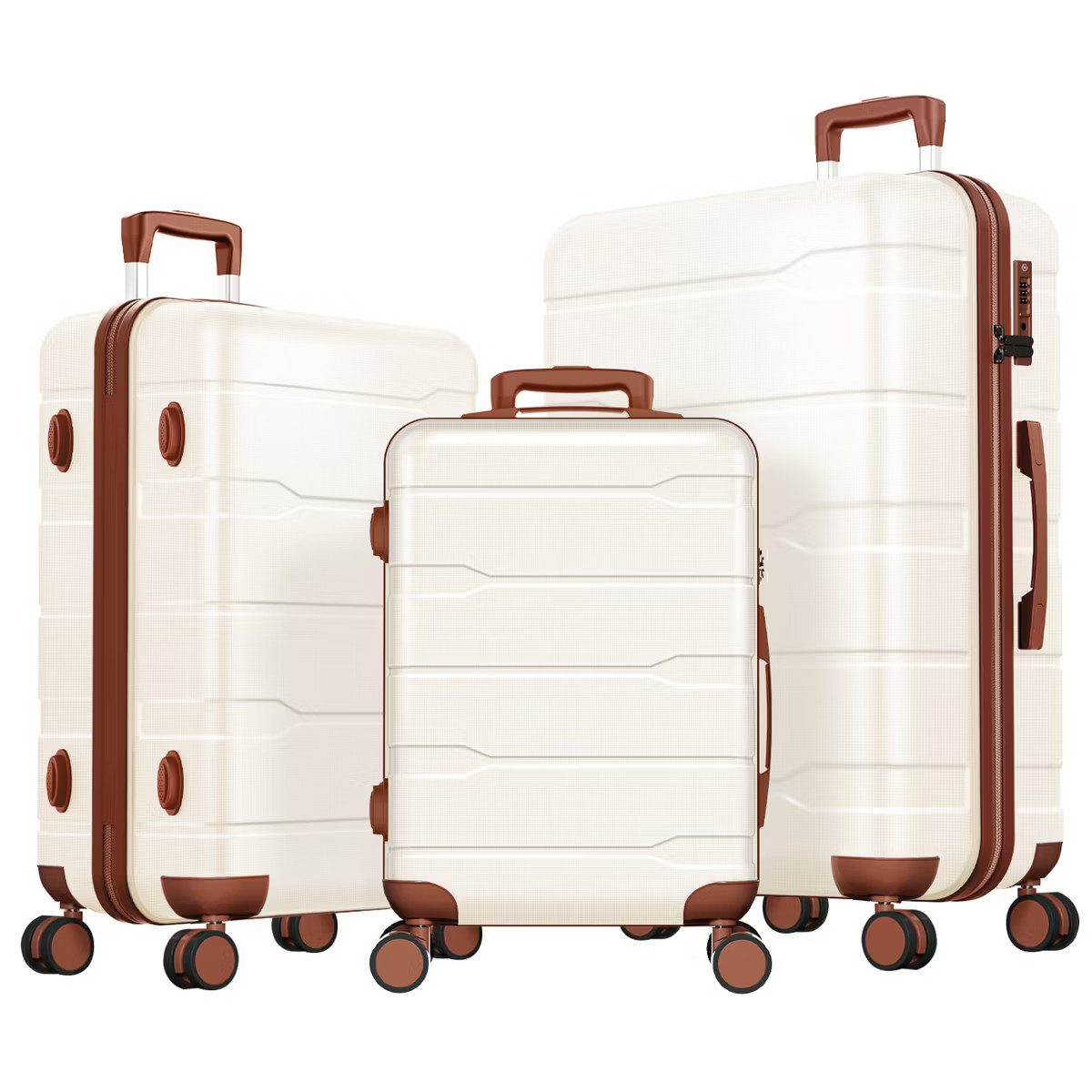 SKONYON 3 Piece Hardshell Luggage Sets Checked Spinner Luggage Set with TSA Lock | Target