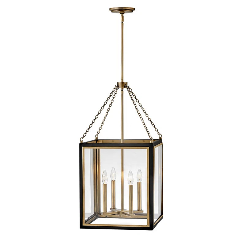 Shaw 4 - Light Dimmable Lantern Square / Rectangle Chandelier | Wayfair North America