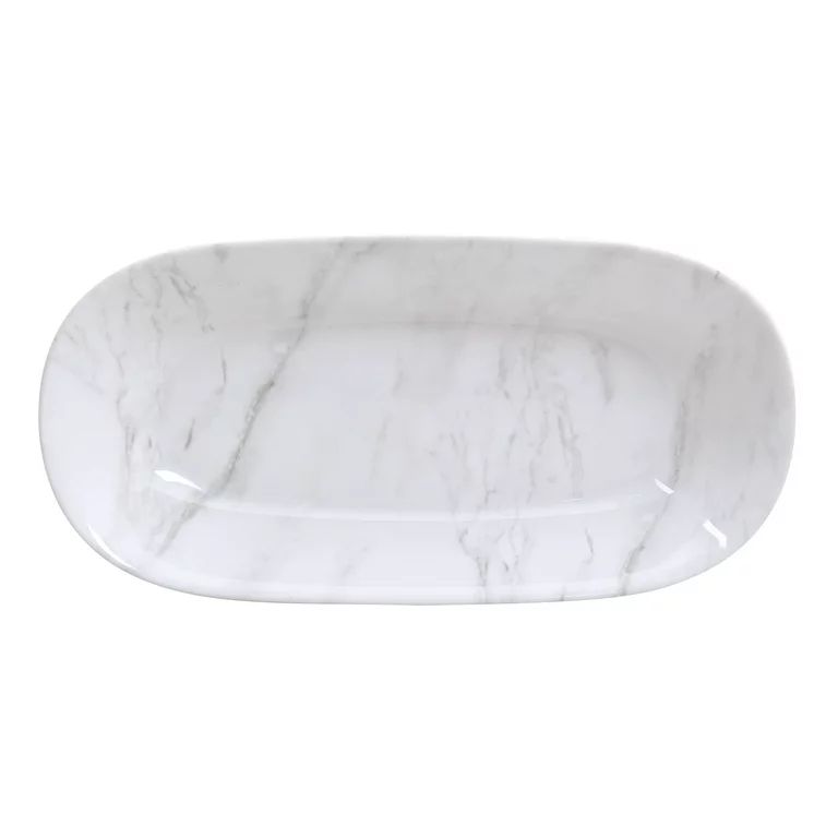 Better Homes & Gardens Melamine Marble Print Oval Serve Bowl, 3-Quart | Walmart (US)