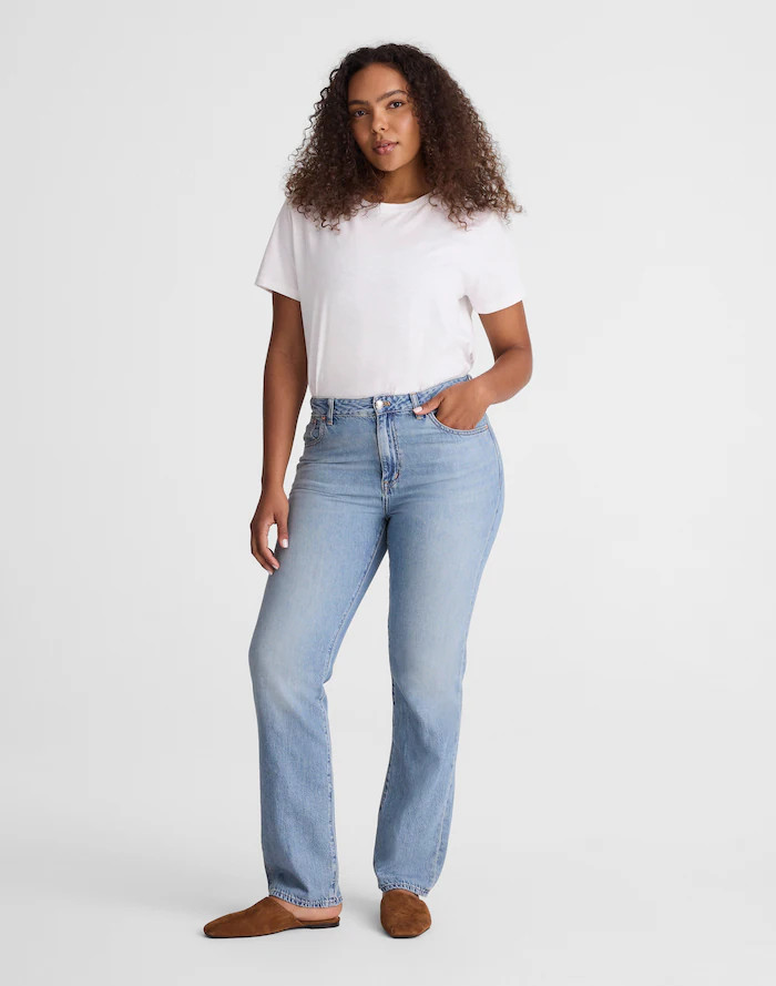 The Curvy Dean Easy Straight Jean in Airy Denim | Madewell
