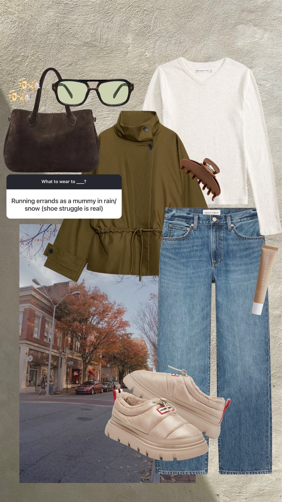 What to wear running errands in the fall as a mom! #kathleenpost