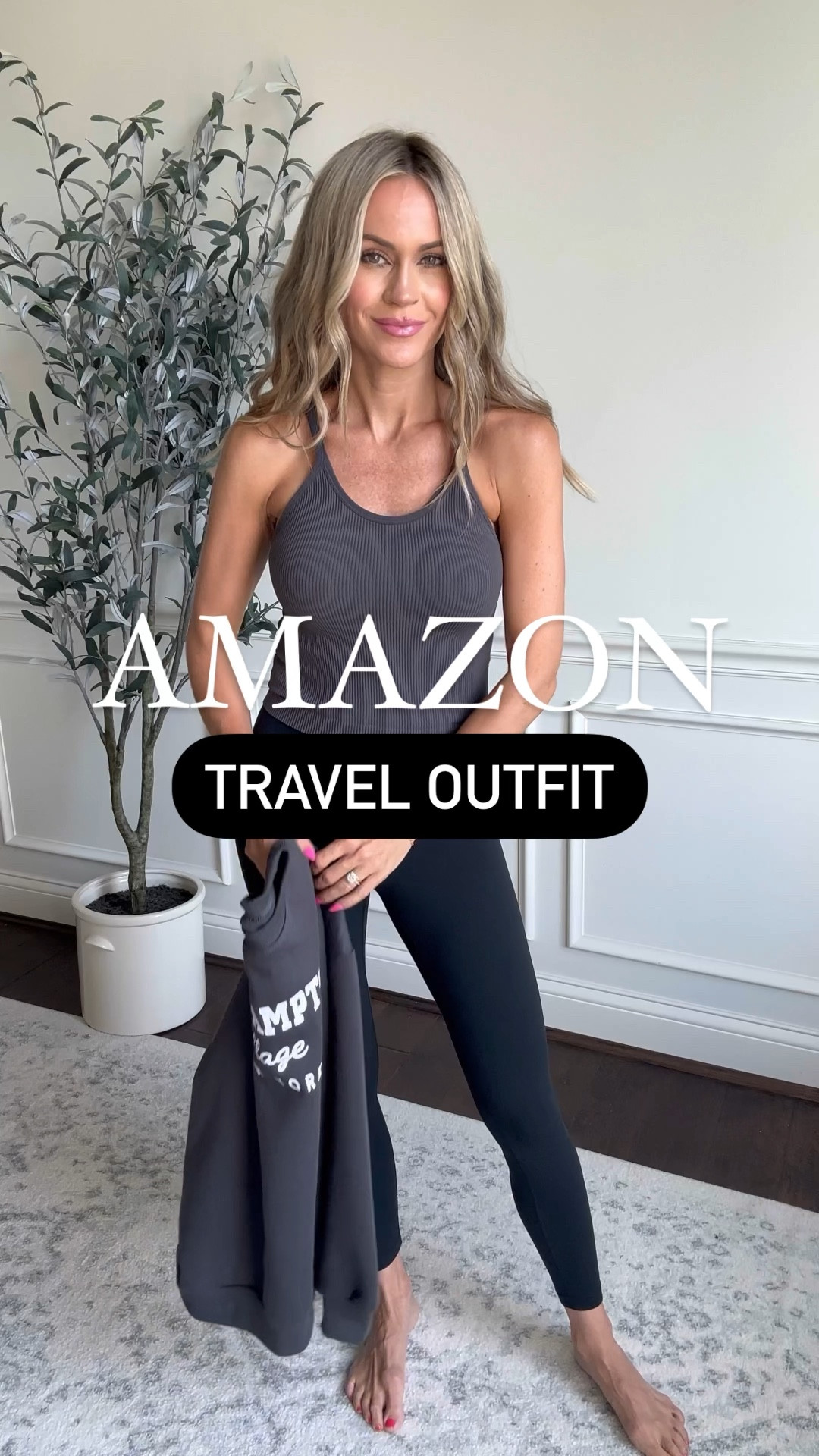 Amazon travel outfit 
High waisted leggings XS
Tanks set of 3 XS/S
Graphic sweatshirt small
Boyfriend denim jacket small
Ankle socks
Neutral sneakers
Quilted crossbody bag


#LTKtravel #LTKSeasonal #LTKunder50