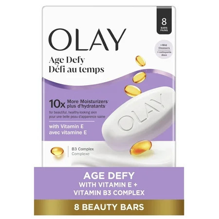 Olay Age Defying Bar Soap with Vitamin E and Vitamin B3 Complex Beauty Bars 3.17 oz, 8 count | Walmart (US)