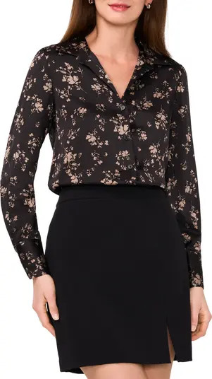 Long Sleeve Satin Button-Up Shirt | Nordstrom