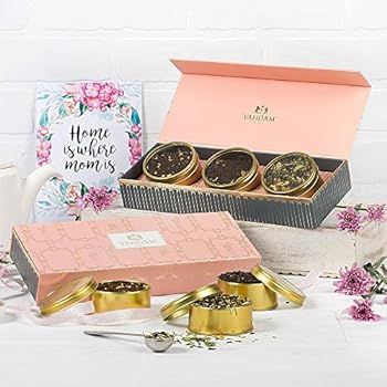 VAHDAM, Assorted Tea Gift Set - BLUSH, 3 Teas in a Tea Sampler Gift Box | OPRAH’S FAVORITE TEA ... | Amazon (US)