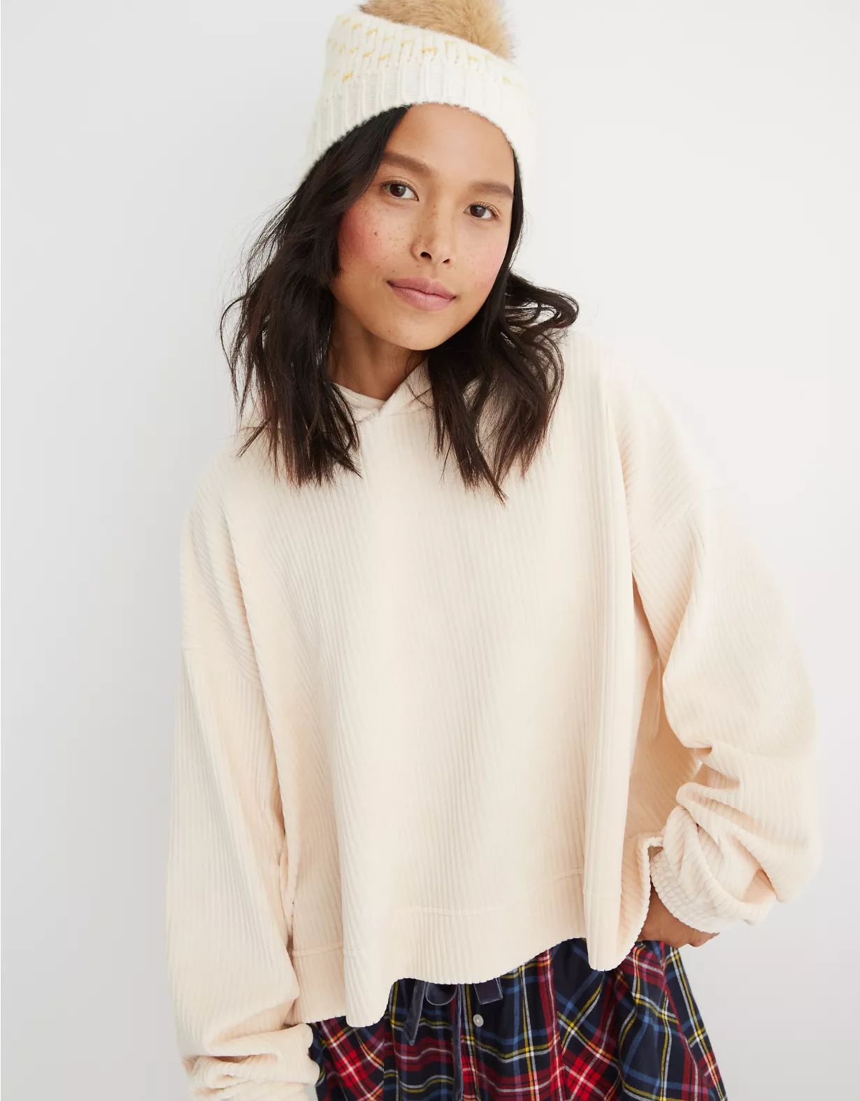 Aerie Groove-On Velour Hoodie | American Eagle Outfitters (US & CA)