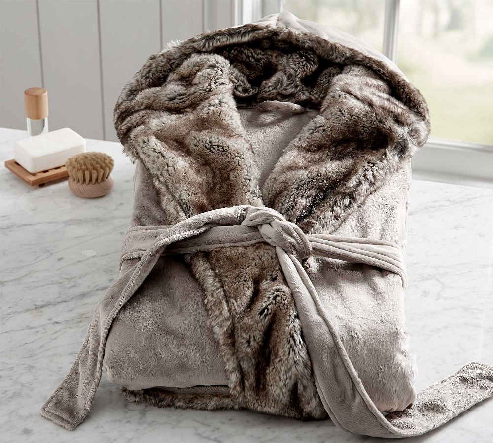 Faux Fur Ombre Robe | Pottery Barn (US)