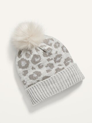 Cozy Bouclé Pom-Pom Beanie for Girls | Old Navy (US)