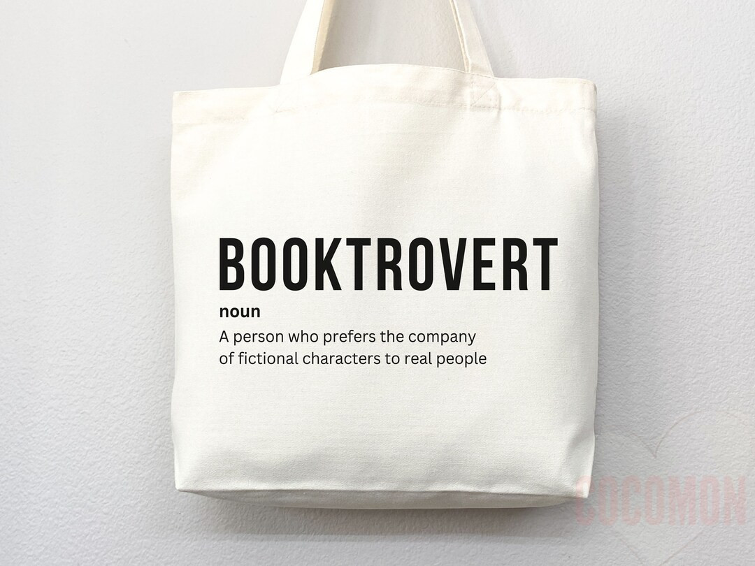 Booktrovert Tote Bag Book Lovers Tote Gift for Book Lover - Etsy | Etsy (US)