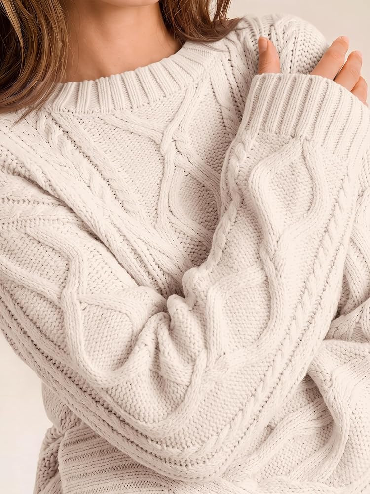 Trendy Queen Women's Oversized Cable Knit Sweaters 2026 Fall Outfits | Amazon (US)