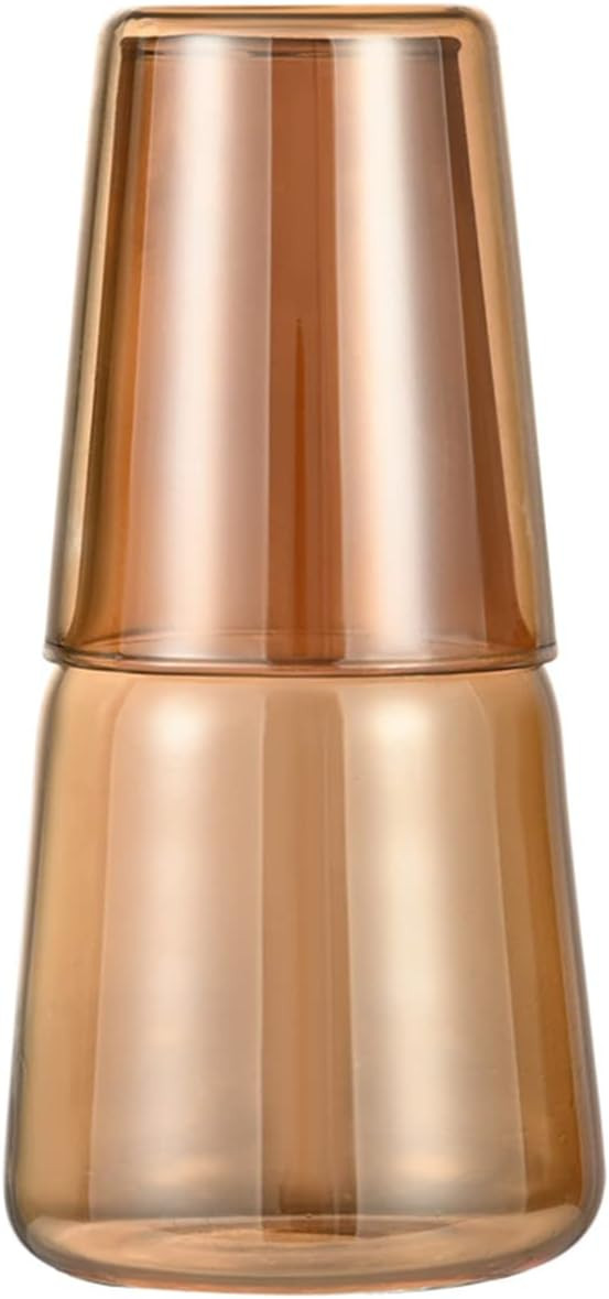 Sizikato 26 Oz Amber Borosilicate Glass Bedside Night Water Carafe with Tumbler Glass. | Amazon (US)