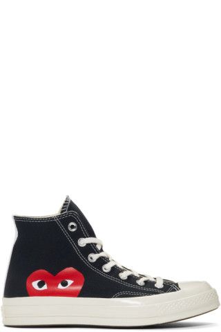 Black Converse Edition Half Heart Chuck 70 High Sneakers | SSENSE 