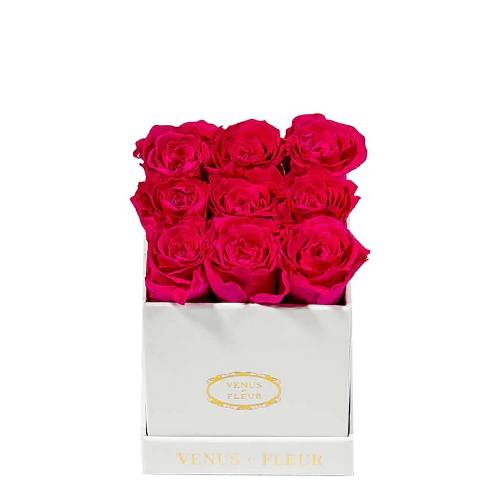 Le Mini Square - White Classic with Eternity Roses | Venus ET Fleur