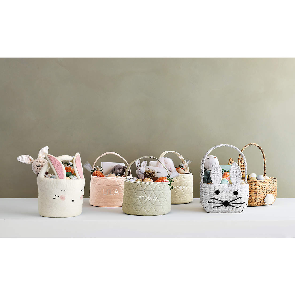 Natural Woven Bunny Kids Easter Basket + Reviews | Crate & Kids | Crate & Barrel