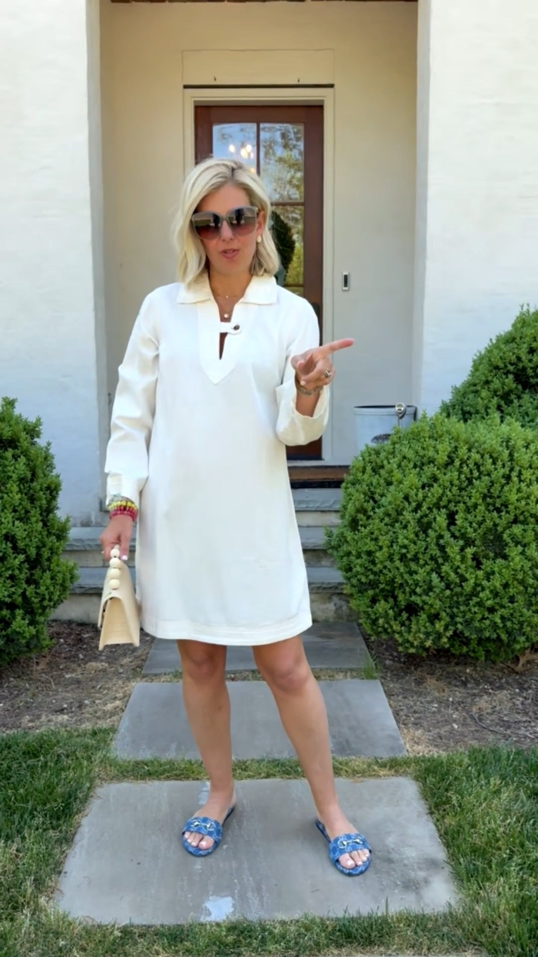 Did you buy this dress back this winter when I showed it to you in my booties? I told you it’s the perfect year-round dress. I’m in a small and 38.5 sandal (size 1/2 up). 
*Use my code Catherine20 at Allie + Bess 

#LTKOver40 #LTKSaleAlert #LTKSeasonal