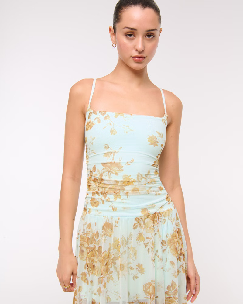 Women's Bra-Free Flowy Sheer Maxi Dress | Women's Dresses & Jumpsuits | Abercrombie.com | Abercrombie & Fitch (US)