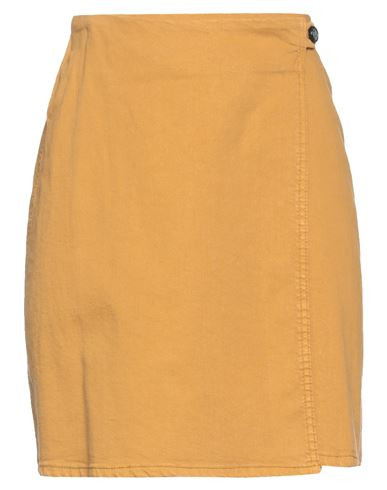 Berwich Woman Mini skirt Mustard Size S Tencel, Cotton, Textile fibers, Elastane | YOOX (US)