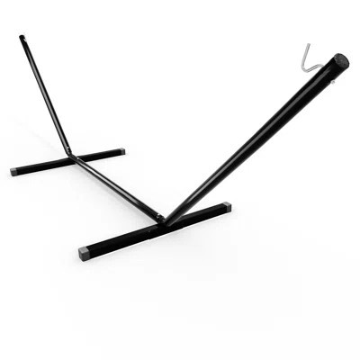 12 FT Hammock Stand with Hooks and Chains, Portable 2 Person Heavy Duty Steel Hammocks Stand for Outside, Patio, Backyard, 450 Pounds Capacity, Black | Wayfair North America