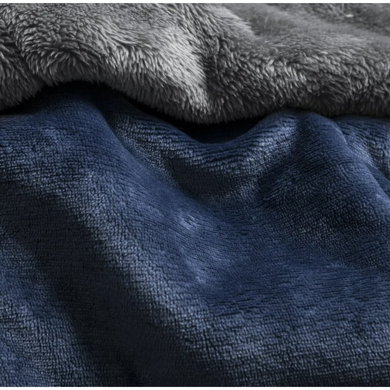 Vianney Alaska Navy Blue Winter Blanket With Sherpa Warm And Soft Home Washable King Size | Walmart (US)