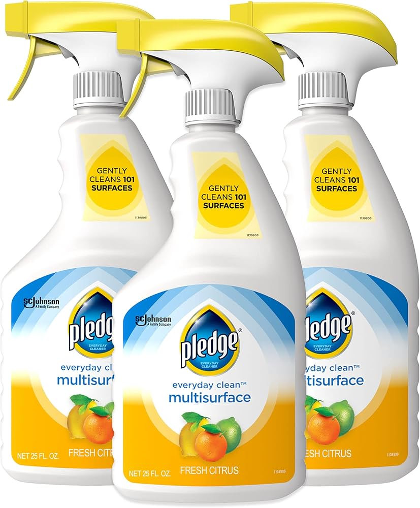 Pledge pH-Balanced Multisurface Cleaner Spray for Everyday Care, Fresh Citrus Scent, 25oz (Pack o... | Amazon (US)