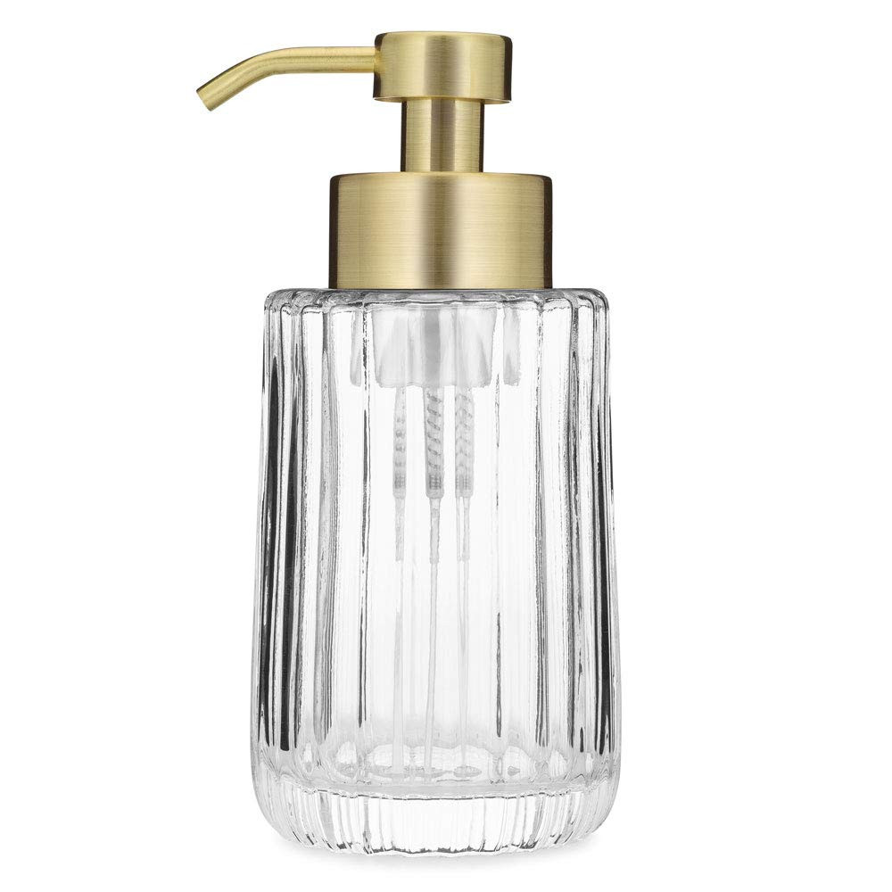 Rail19 Flora Fluted Foaming Soap Dispenser | Vintage-Inspired Modern Glass Refillable Pump Bottle... | Amazon (US)