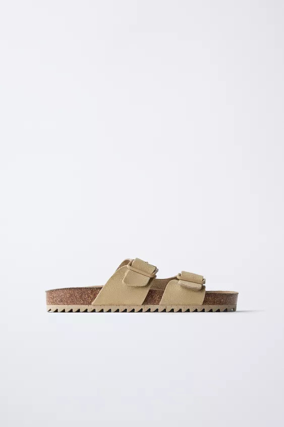 LEATHER BUCKLE SANDALS | Zara UK