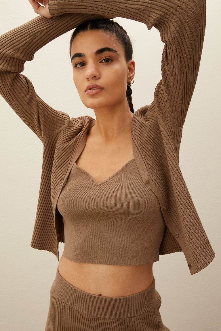 Sweetheart-neck Cropped Top | H&M (US + CA)