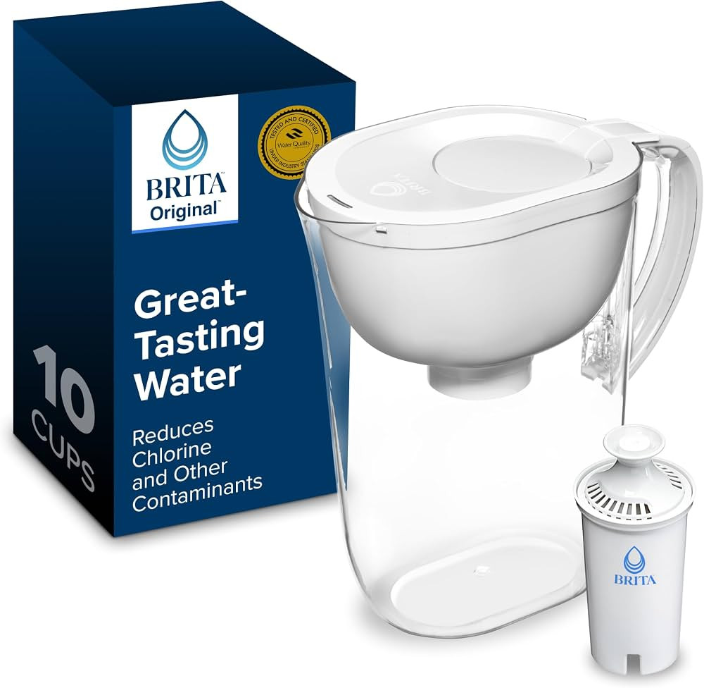 Brita Large Water Filter Pitcher for Tap and Drinking Water, Includes 1 Standard Filter, BPA-Free... | Amazon (US)