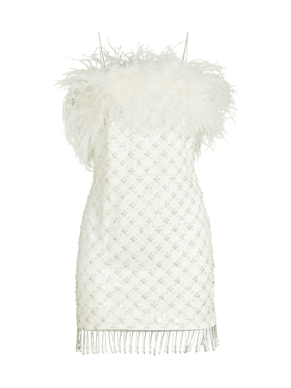 Bridal Chantal Feathered Embellished Minidress | Saks Fifth Avenue