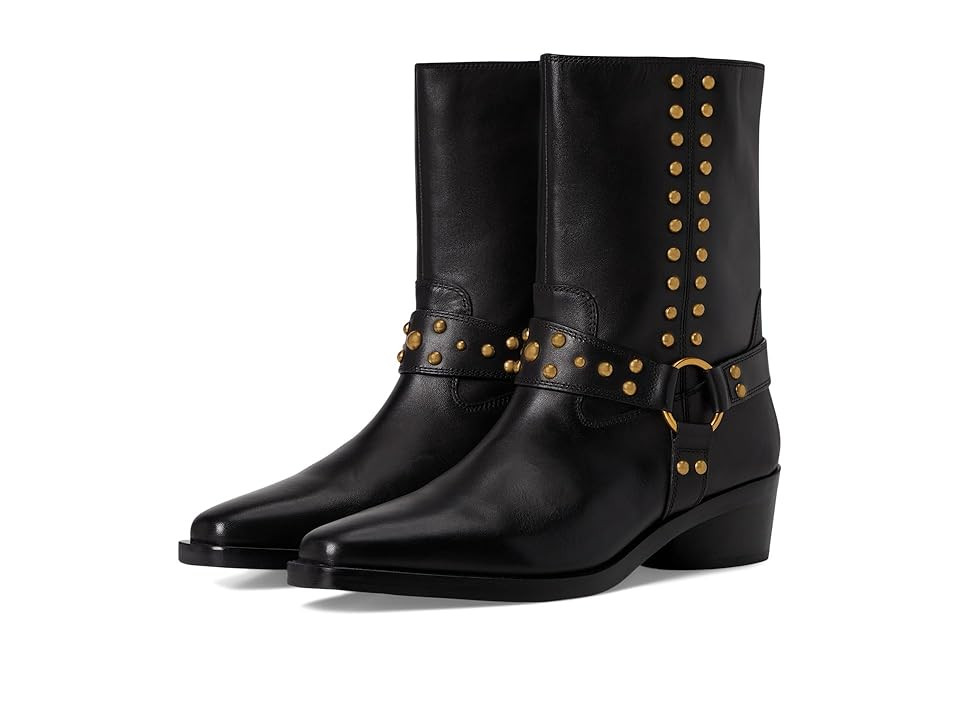 Vince Camuto Roista Motocycle Bootsie Women's Motocross Boots Black : 5.5 M, Leather | Zappos