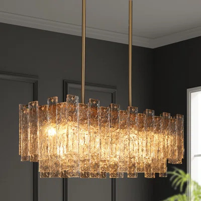 Kethe 7 - Light 31"W Dimmable Rectangle Chandelier | Wayfair North America