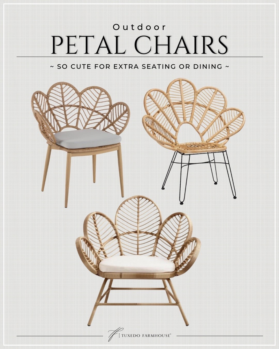 How cute are these petal chairs for outdoor seating or extra dining chairs!

#LTKHome #LTKSeasonal #LTKSaleAlert