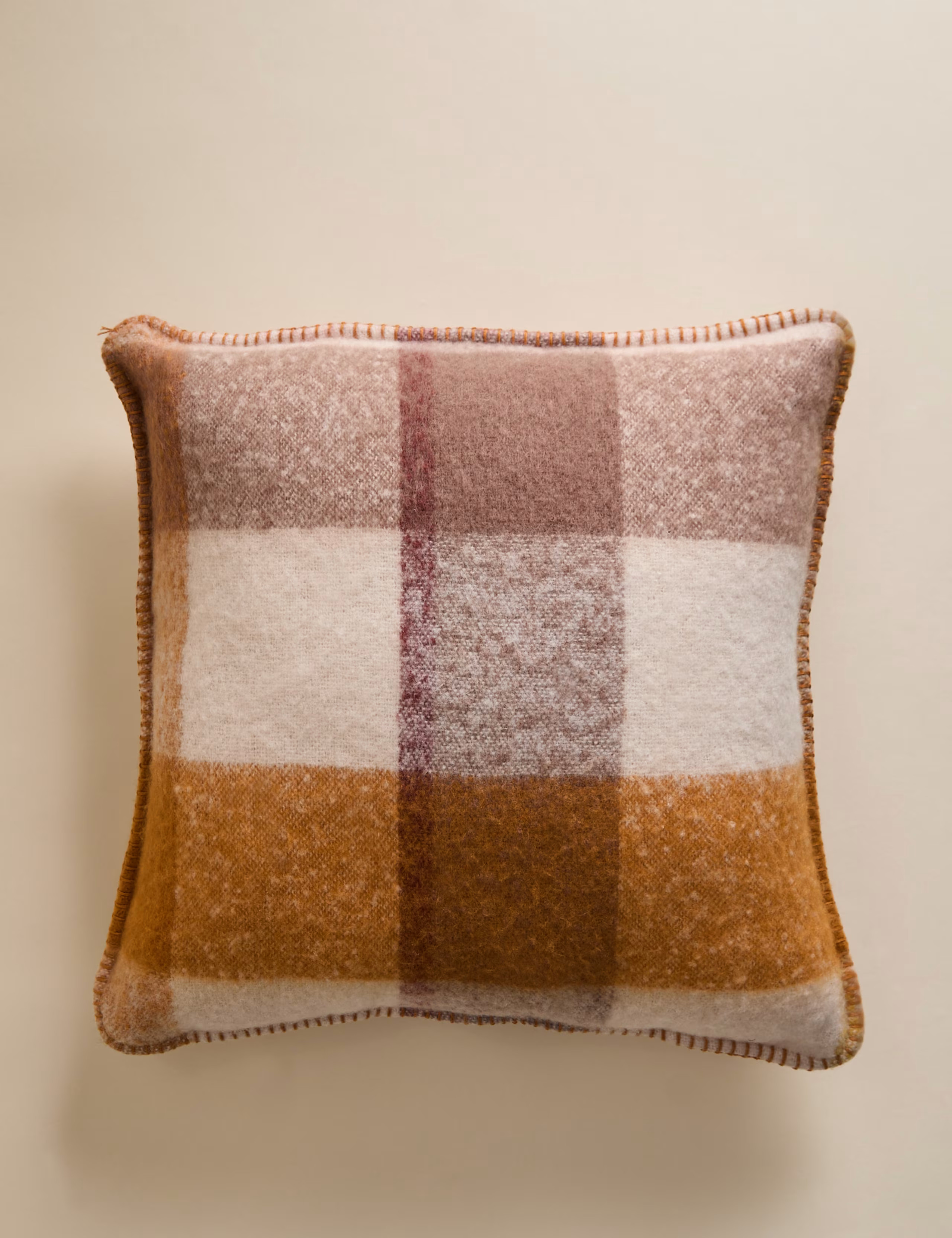 Faux Mohair Brushed Checked Cushion | Marks & Spencer (UK)