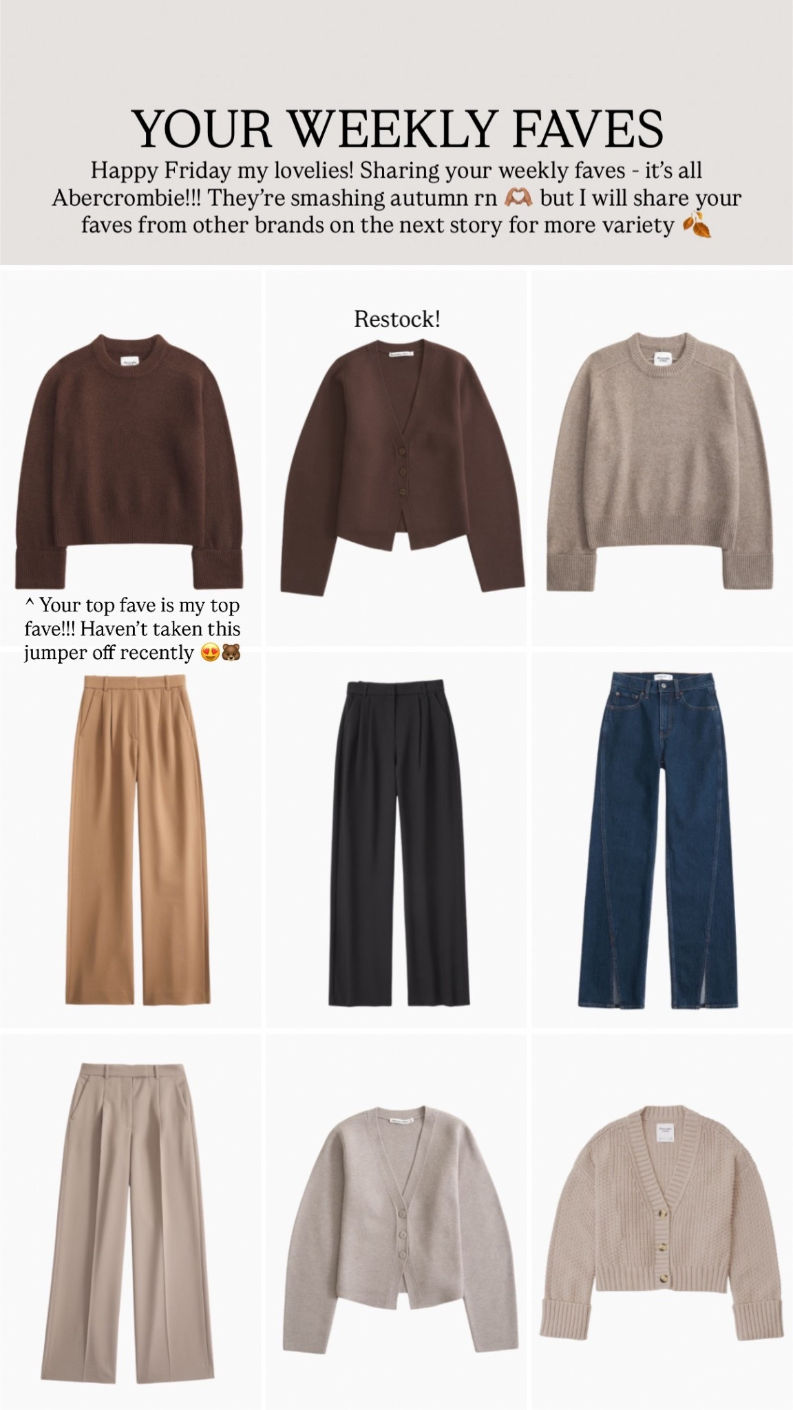 Your weekly faves 🫶🏽🍂🐻🤎

#LTKautumn #LTKeurope #LTKstyletip