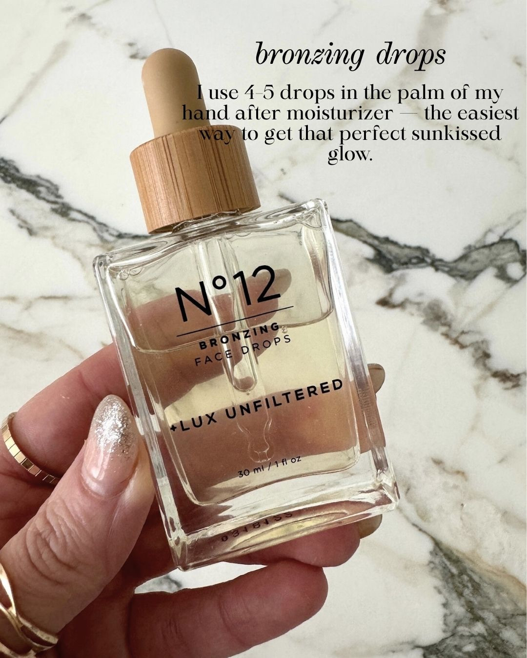 MY VIRAL BRONZING DROPS! I use 4–5 drops in the palm of my hand after moisturizer — the easiest way to get that perfect sunkissed glow.

#Amazon #TheHillaryStyle #BronzingDrops #GlowingSkin #BeautyFavorites #SkincareRoutine #SunkissedFinish #CleanBeautyFinds #EverydayEssentials 

 #LTKselfcare #LTKOver40 #LTKBeauty