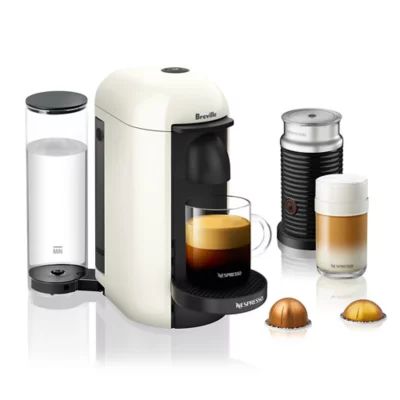 Nespresso® by Breville® VertuoPlus Coffee and Espresso Maker Bundle with Aeroccino in White | Bed Bath & Beyond