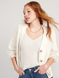 Shaker-Stitch Cardigan Sweater for Women | Old Navy (US)