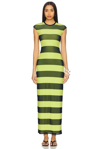 AFRM Cody Dress in Lime Rugby from Revolve.com | Revolve Clothing (Global)