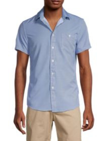 Regular-Fit Diamond-Print Shirt | Saks Fifth Avenue OFF 5TH