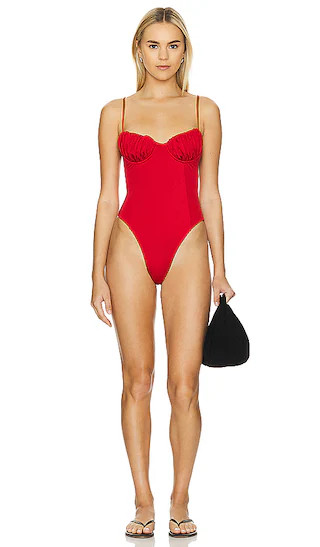 Marcella One Piece in Red | Revolve Clothing (Global)