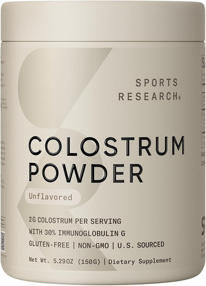 Sports Research® Bovine Colostrum Powder – Easy to Mix, Single Ingredient Superfood – Immuni... | Amazon (US)