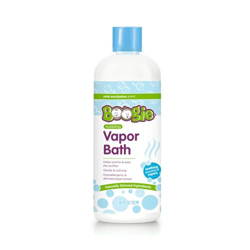 Boogie Bubbling Vapor Bath for Kids - 18 fl oz - Gentle & Calming Bubble Bath for Kids - Made with Natural Essential Oils - Mint Eucalyptus Scent - Baby Bathtime Essentials | Amazon (US)