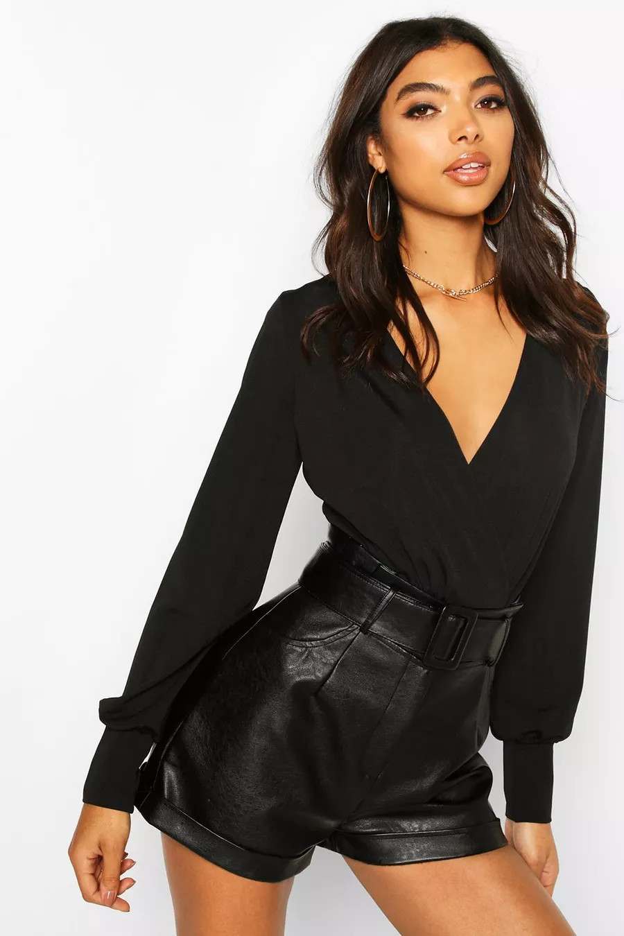 Tall Wikkel Bodysuit Met Shirtmouwen | Boohoo.com (NL)